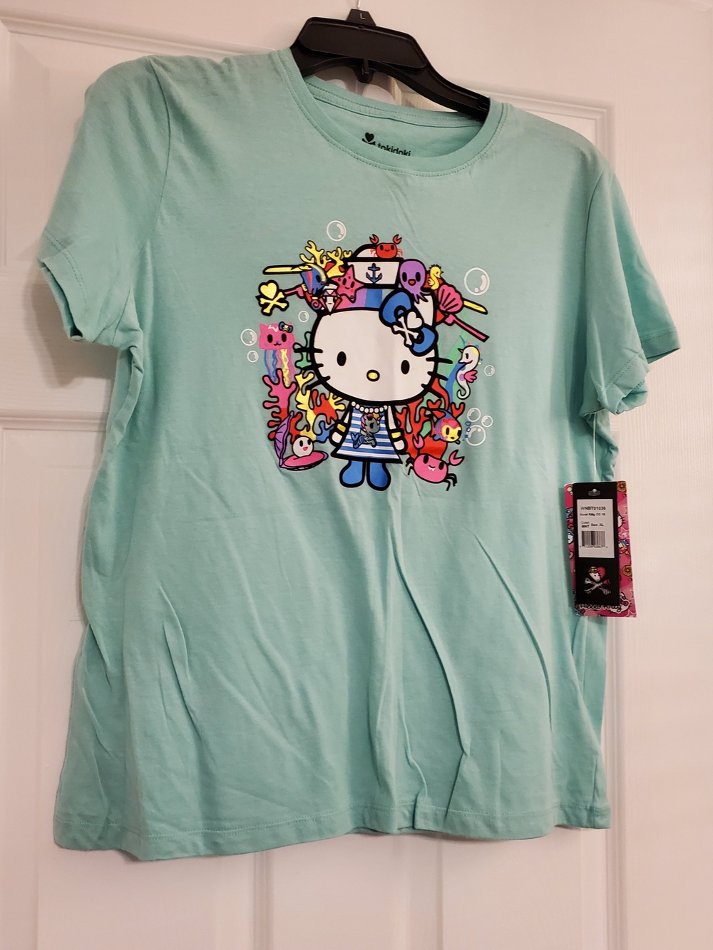 Hello Kitty Sea Friends Mint Kids T‑Shirt XL